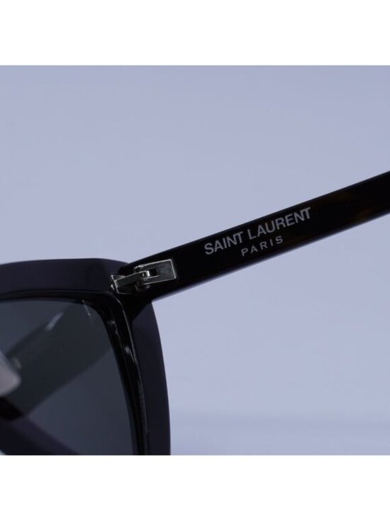 Saint Laurent SL207 JERRY 006 Sunglasses Dark Havana Cat Eye Frame, Grey Lenses main image 9